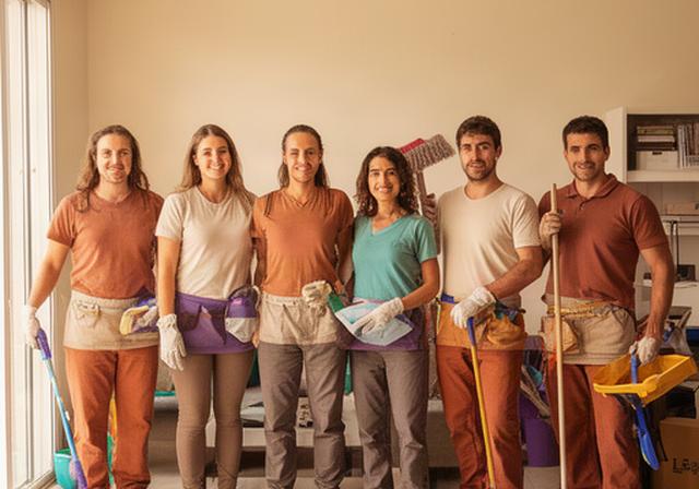 Equipo de L&M Higiene Profesional en Carmen de Areco preparado para servicio de limpieza